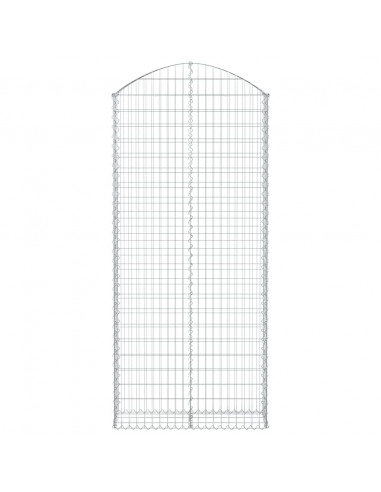 Cesto Gabbione ad Arco 100x30x220/240 cm Ferro Zincato