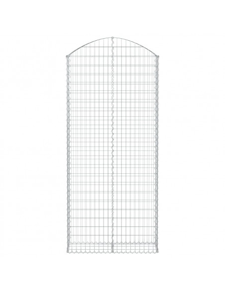 Cesto Gabbione ad Arco 100x30x220/240 cm Ferro Zincato
