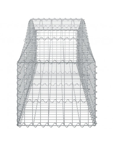 Cesti Gabbioni ad Arco 50 pz 200x50x40/60 cm Ferro Zincato