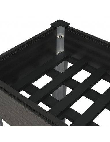 Fioriera Rialzata Giardino con Ripiano Grigia 175x50x75 cm WPC