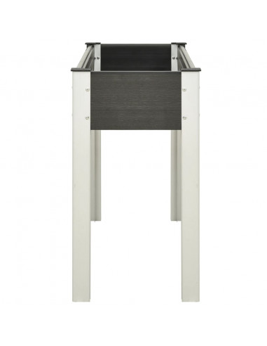 Fioriera Rialzata da Giardino Grigia 120x40x75 cm in WPC