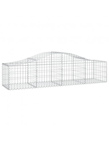 Cesti Gabbioni ad Arco 7 pz 200x50x40/60 cm Ferro Zincato