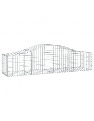 Cesti Gabbioni ad Arco 4 pz 200x50x40/60 cm Ferro Zincato
