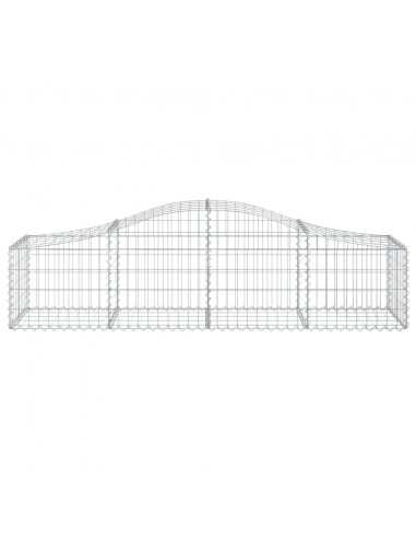 Cesti Gabbioni ad Arco 4 pz 200x50x40/60 cm Ferro Zincato