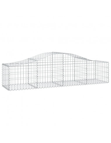 Cesti Gabbioni ad Arco 11 pz 200x50x40/60 cm Ferro Zincato