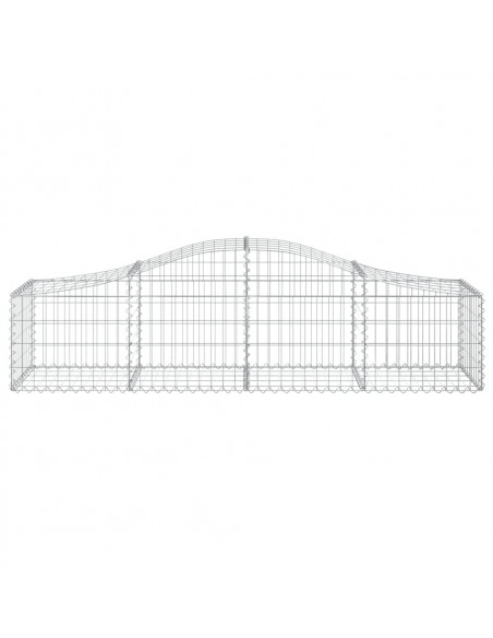 Cesti Gabbioni ad Arco 11 pz 200x50x40/60 cm Ferro Zincato