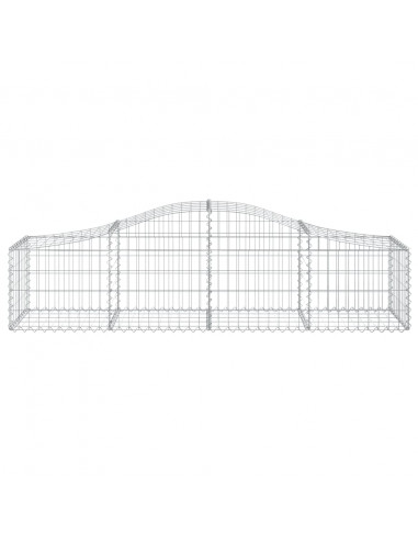 Cesti Gabbioni ad Arco 8 pz 200x50x40/60 cm Ferro Zincato