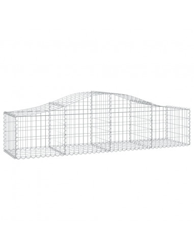 Cesti Gabbioni ad Arco 14 pz 200x50x40/60 cm Ferro Zincato