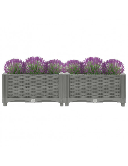 Fioriera Rialzata 80x40x23 cm in Polipropilene