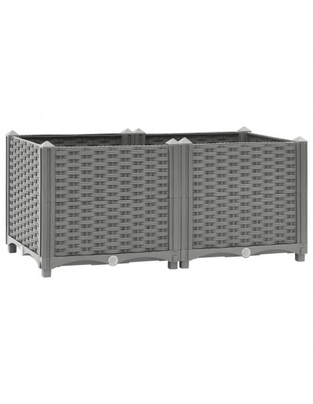 Fioriera Rialzata 80x40x38 cm in Polipropilene