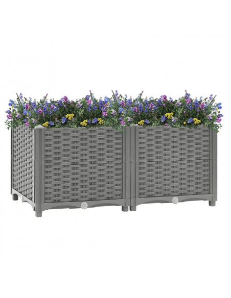 Fioriera Rialzata 80x40x38 cm in Polipropilene