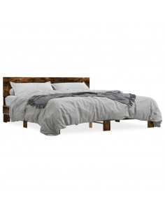 Giroletto Rovere Fumo 200x200 cm in Legno Multistrato e Metallo 2