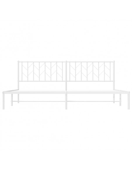 Giroletto con Testiera Metallo Bianco 200x200 cm