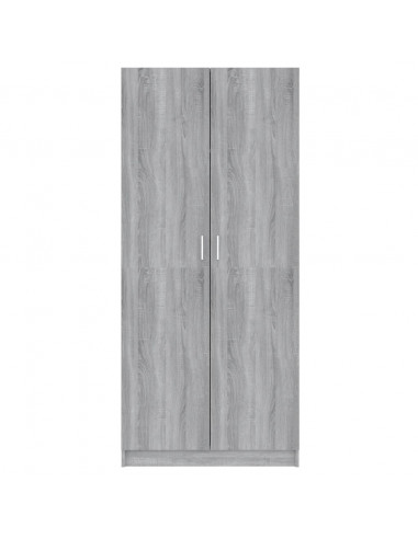 Armadio Grigio Sonoma 80x52x180 cm in Legno Multistrato