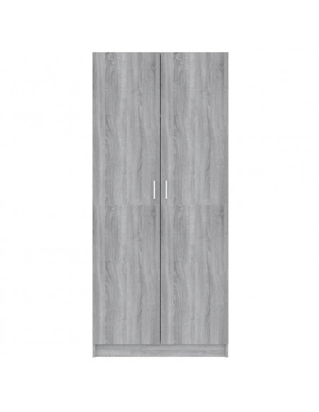 Armadio Grigio Sonoma 80x52x180 cm in Legno Multistrato