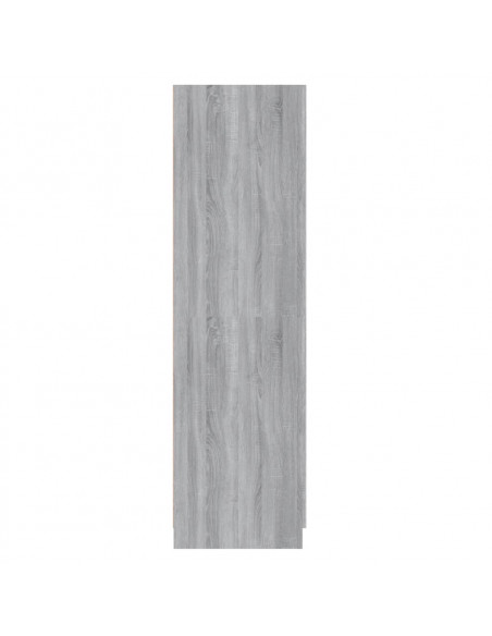 Armadio Grigio Sonoma 80x52x180 cm in Legno Multistrato