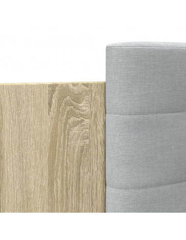 Giroletto con Testiera e LED Rovere Sonoma 120x200 cm