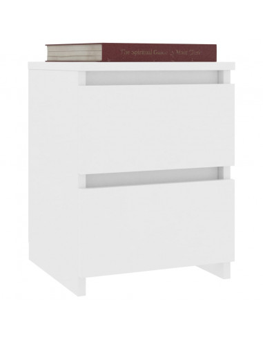 Comodino Bianco 30x30x40 cm Legno Ingegnerizzato