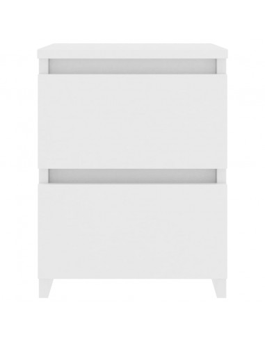 Comodino Bianco 30x30x40 cm Legno Ingegnerizzato