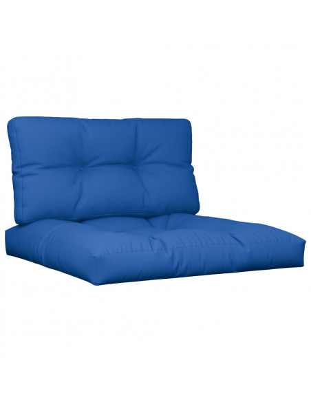 Cuscini per Pallet 2 pz Blu Reale in Tessuto