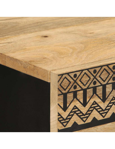 Credenza 60x33,5x75 cm in Legno Massello di Mango Grezzo