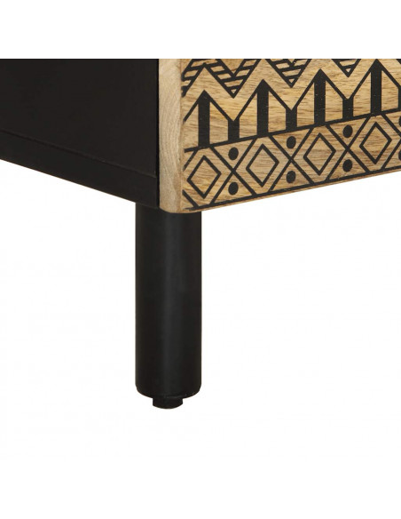 Credenza 60x33,5x75 cm in Legno Massello di Mango Grezzo