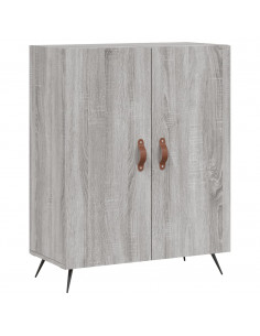 Credenza Grigio Sonoma 69,5x34x180 cm in Legno Multistrato 2
