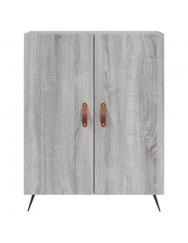 Credenza Grigio Sonoma 69,5x34x180 cm in Legno Multistrato