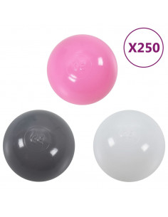 Tunnel Gioco Bambini 250 Palline Multicolore 245 cm Poliestere