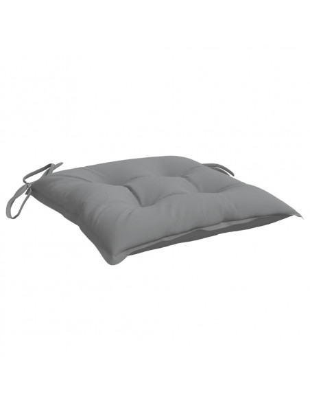 Cuscini per Sedia 4 pz Grigi 50x50x7 cm Tessuto Oxford