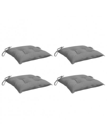 Cuscini per Sedia 4 pz Grigi 50x50x7 cm Tessuto Oxford
