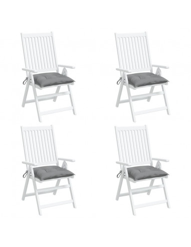 Cuscini per Sedia 4 pz Grigi 50x50x7 cm Tessuto Oxford