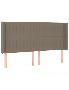 Testiera ad Orecchio Tortora 203x16x118/128 cm in Tessuto 2