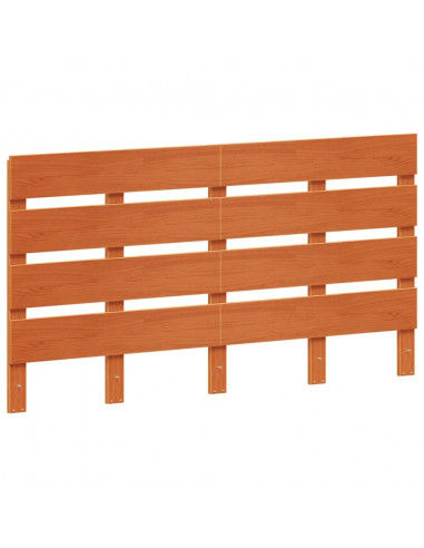 Testiera Marrone Cera 150 cm in Legno Massello di Pino