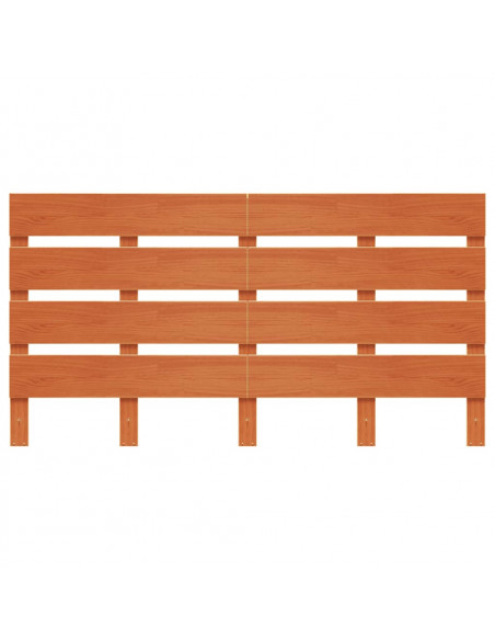 Testiera Marrone Cera 150 cm in Legno Massello di Pino