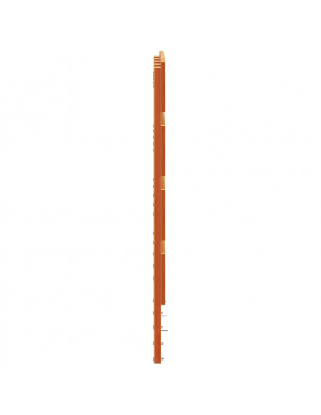 Testiera Marrone Cera 150 cm in Legno Massello di Pino