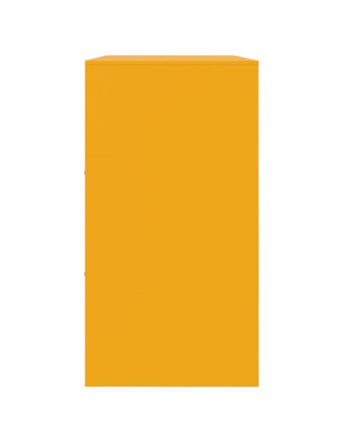 Credenza Giallo Senape 99x39x73 cm in Acciaio