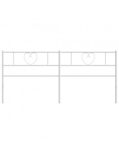 Testiera in Metallo Bianco 193 cm