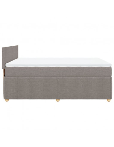 Giroletto a Molle con Materasso Tortora 140x200 cm in Tessuto