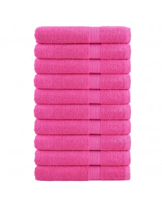 Asciugamani 10 pz Rosa 100x200 cm 600 g/m² 100% Cotone 2