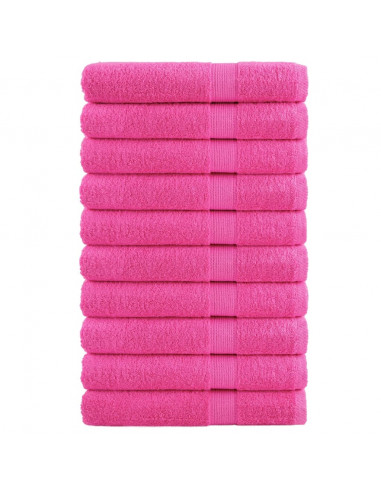 Asciugamani 10 pz Rosa 100x200 cm 600 g/m² 100% Cotone