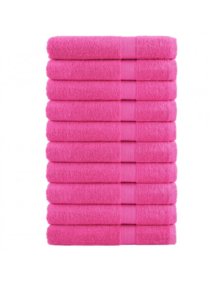 Asciugamani 10 pz Rosa 100x200 cm 600 g/m² 100% Cotone