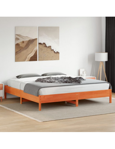 Giroletto Marrone Cera 200x200 cm in Legno Massello di Pino