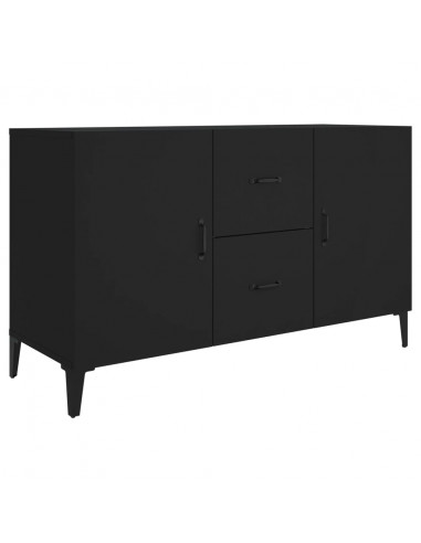 Credenza Nera 100x36x60 cm in Legno Multistrato