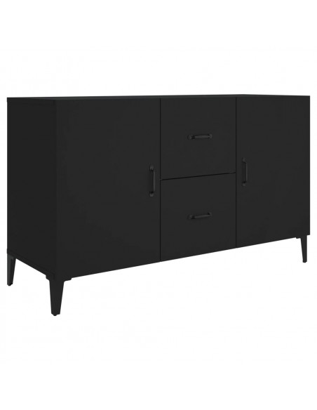 Credenza Nera 100x36x60 cm in Legno Multistrato