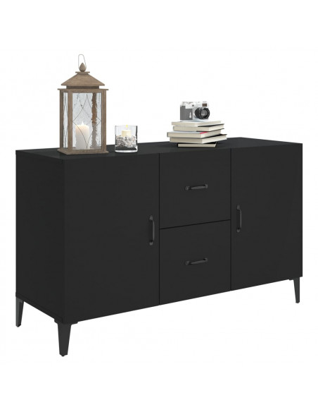 Credenza Nera 100x36x60 cm in Legno Multistrato
