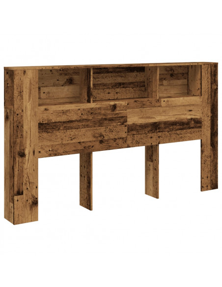 Testiera Contenitore Legno Antico 180x18,5x102,5 cm Truciolato