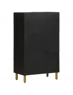 Credenza Nera 60x33x100 cm in Legno Multistrato 2