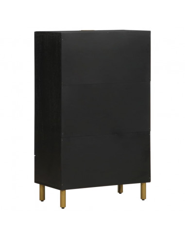 Credenza Nera 60x33x100 cm in Legno Multistrato