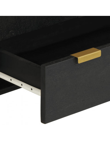 Credenza Nera 60x33x100 cm in Legno Multistrato